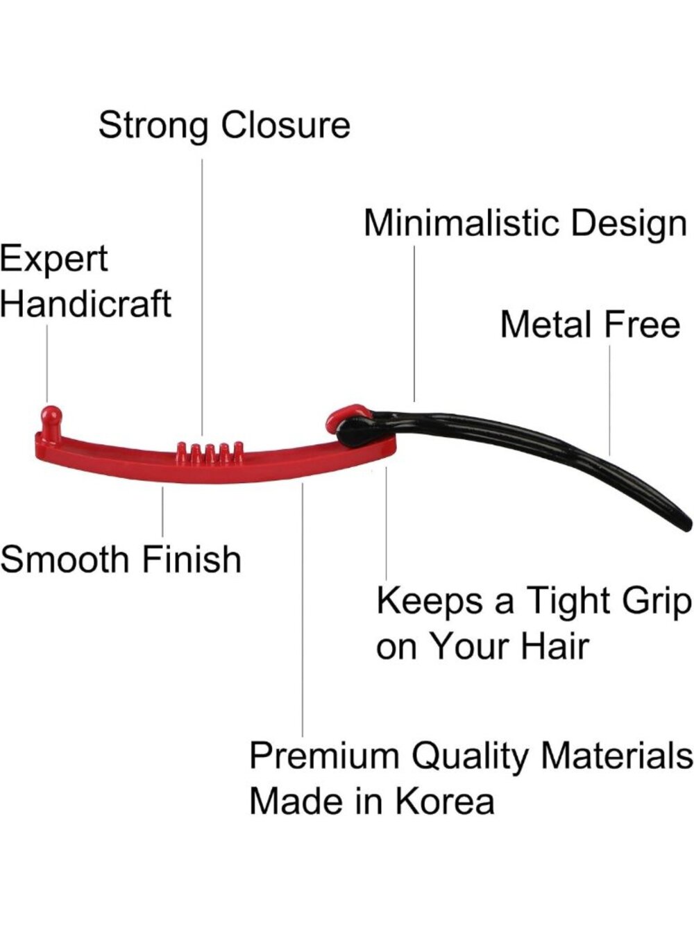 14 Pack BPA-Free Barrettes for Fine Hair | Non-Slip Plastic Hair Clips for Women - Picture 3 of 6